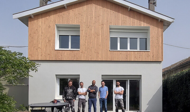 isolation des murs extérieur finition mixte enduite et bardage