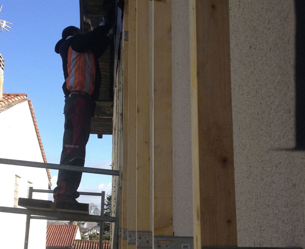 isolation extérieur bardage ossature